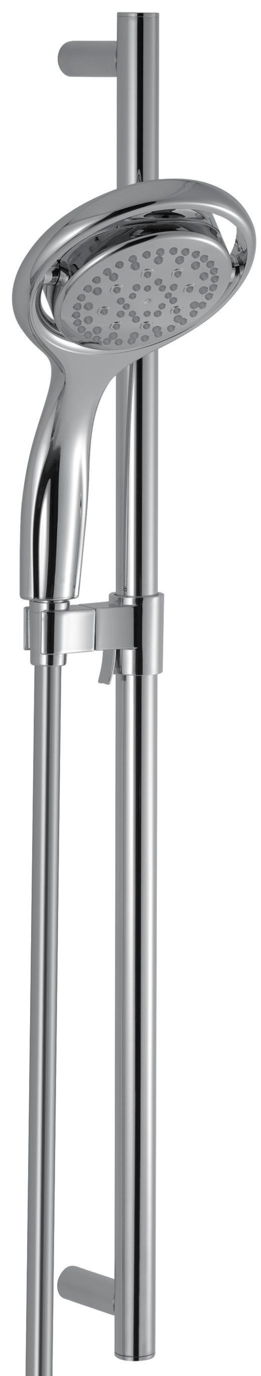 Душевой комплектсо штангой, шлангом и 4-х режимным ручным душем Jacob Delafon FLIPSIDE E15865-CP