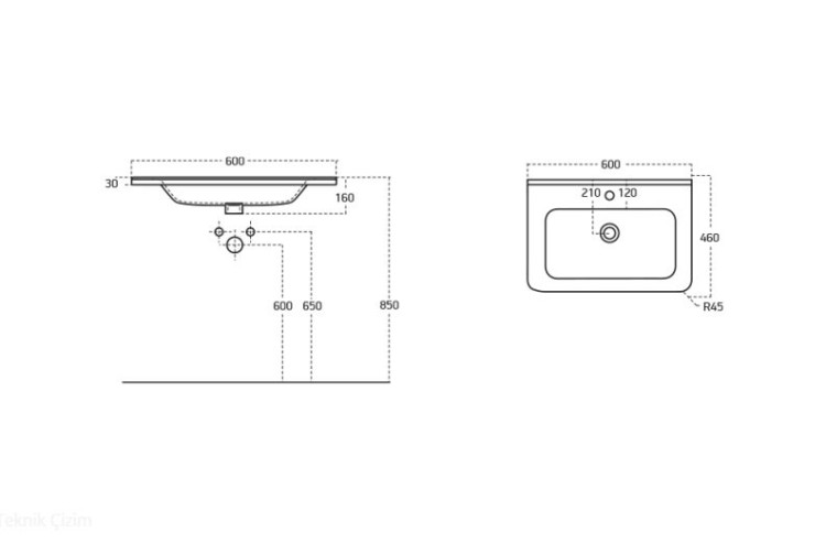 База под керамическую раковину подвесная с двумя выкатными ящиками 600x450x500 Cezares ALBANO-CER-600-2C-SO-BL