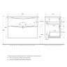 База под раковину подвесная с двумя выкатными ящиками 900x450x600 BelBagno MARINO-H60-900-2C-SO-BL-P