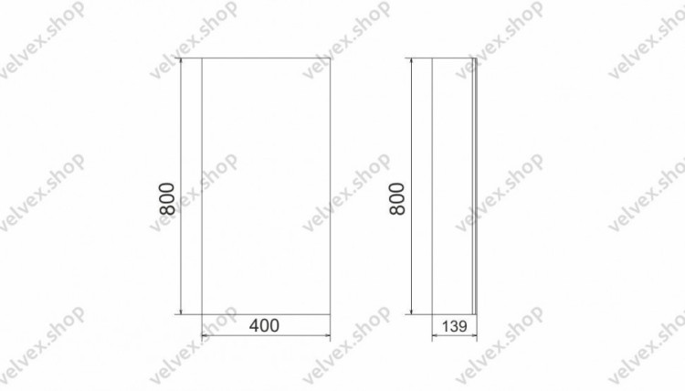 Зеркальный шкаф Velvex Klaufs 40
