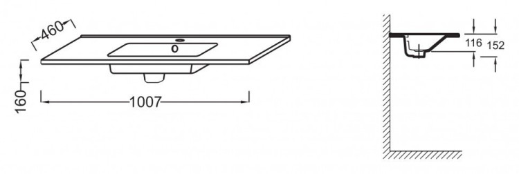 Раковина Jacob Delafon Ola 100 EXU112-00