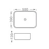 Раковина накладная для установки на столешницу Aquatek ВЕГА AQ5515-MW 500*390*130, матовый белый