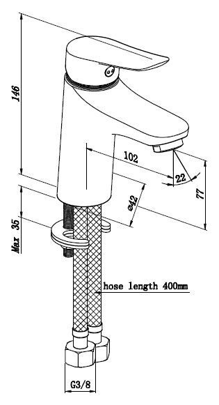 Смеситель для раковины Damixa Origin One 810210000