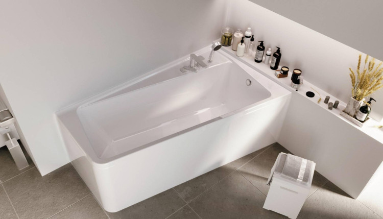 Ванна акриловая асимметричная 1Marka DIRECT 170*100 R