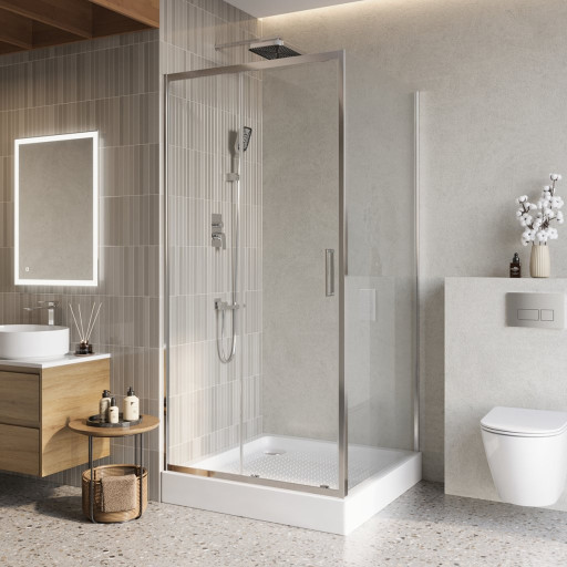 Душевой уголок BELBAGNO LUCE-A-1 Cezares LUCE-A-1-100/100-C-Cr