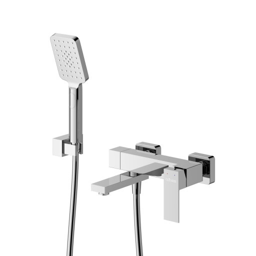 Смеситель для ванны и душа в комплекте с ручным душем, шлангом и держателем Cezares SLIDER-VD-IN