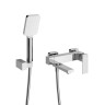 Смеситель для ванны и душа в комплекте с ручным душем, шлангом и держателем Cezares SLIDER-VD-IN