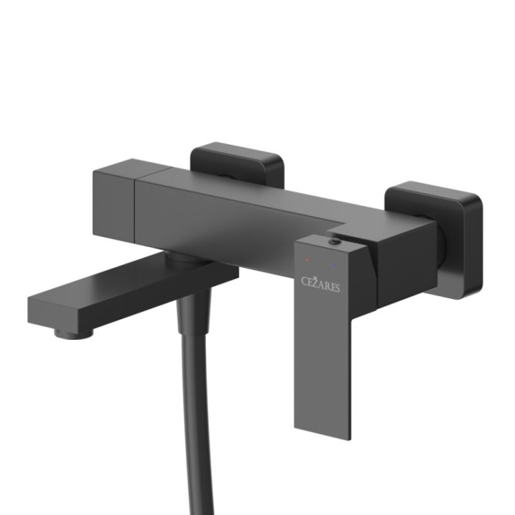 Смеситель для ванны и душа в комплекте с ручным душем, шлангом и держателем Cezares SLIDER-VD-IN