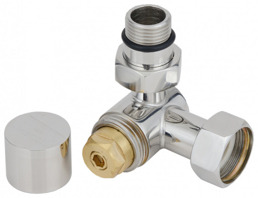 Вентиль Сунержа 3D левый под шестигранник G 1/2&quot; НР х G 3/4&quot; НГ Состаренная бронза