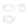 Унитаз подвесной с сиденьем BELBAGNO LOTO + Система инсталляции для унитазов с кнопкой смыва BB042BL Cezares BB070CHR/SC/BB026/BB041CR