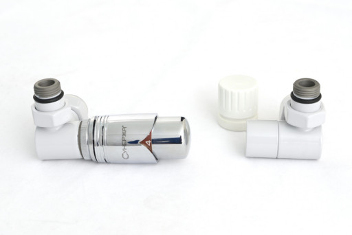 Автоматический терморегулятор Сунержа 3D левый G 1/2&quot; НР х G 3/4&quot; НГ (набор) RAL 7047 Телегрей 4