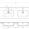 Столешница из керамогранита с двумя отверстиями под раковину 1404x462x20 BelBagno KEP-140-2-MNO