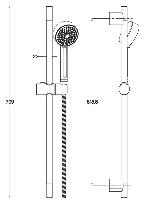 Душевой гарнитур Jacob Delafon Beat E76907RU-CP