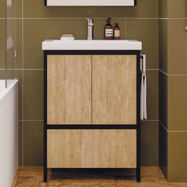 Тумба с раковиной Velvex Klaufs 60.2D.1Y