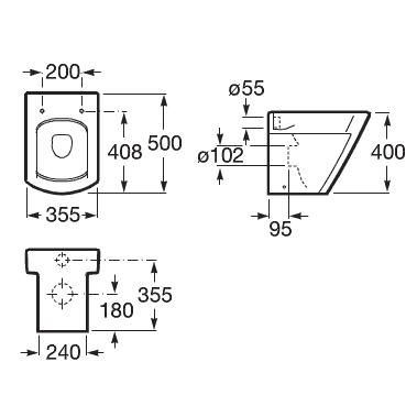 Унитаз Roca Hall 347627000 приставной