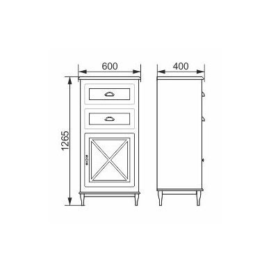 Шкаф-пенал Атолл Марсель New