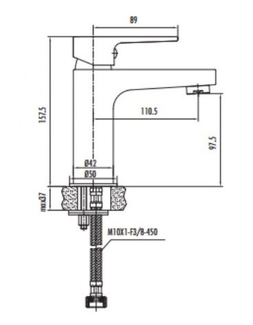 CREAVIT Cмеситель для раковины SHARP