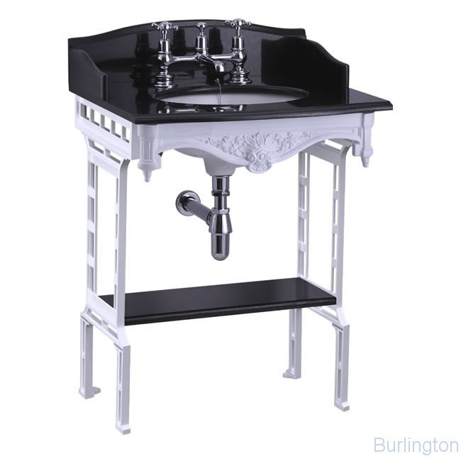 Гранитная столешница на 1,2 или 3 отверстия с подстольем из белого алюминия