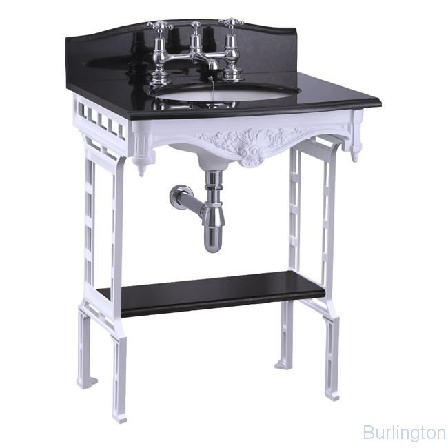 Гранитная столешница на 1,2 или 3 отверстия с подстольем из белого алюминия