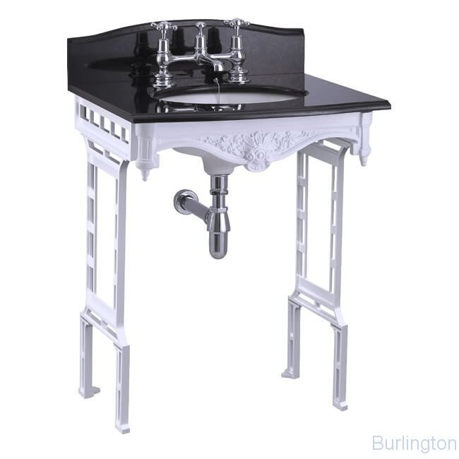 Гранитная столешница на 1,2 или 3 отверстия с подстольем из белого алюминия