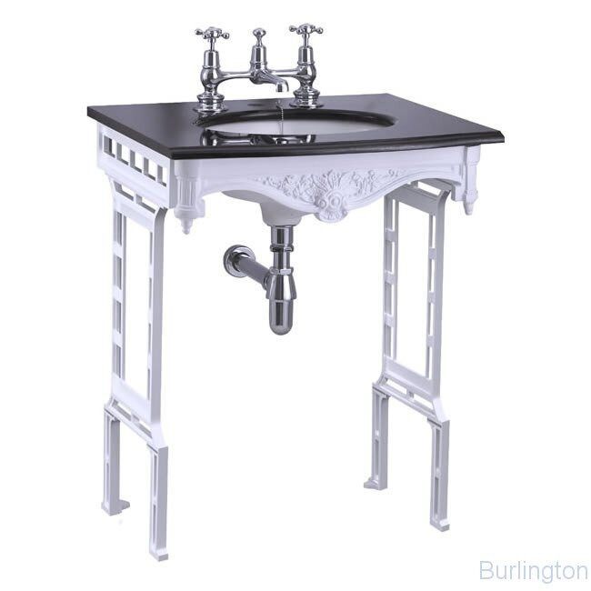 Гранитная столешница на 1,2 или 3 отверстия с подстольем из белого алюминия