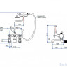 Смеситель для ванны с ручным душем, настенный [CL17A BLA]