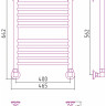 Полотенцесушитель водяной Стилье Аксиома-10 600х400 Без покрытия