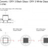 Точечный трап 100х100 мм Confluo Standard Dry 3 Black Glass ,с сухим затвором,черное стекло, с рамкой PESTAN 13000103