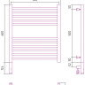 Полотенцесушитель электрический Сунержа Богема 3.0 прямая 600х500 МЭМ левый Без покрытия
