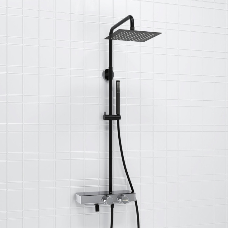 WasserKRAFT A114.255.217.CB Thermo Душевой комплект с термостатическим смесителем