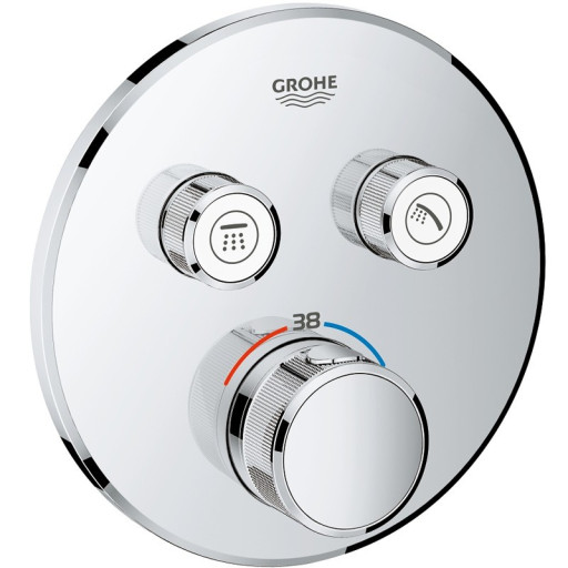 Grohe Grohtherm SmartControl 29119000 внешняя часть термостатического смесителя на 2 выхода