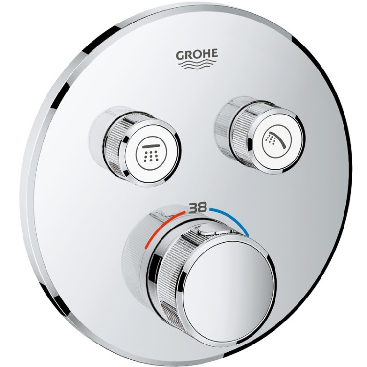 Grohe Grohtherm SmartControl 29119000 внешняя часть термостатического смесителя на 2 выхода