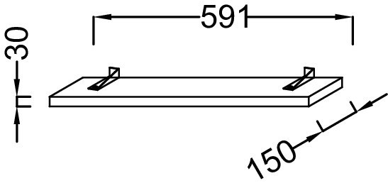 Лампа 59.1 см Jacob Delafon STRUKTURA EB1216-N18