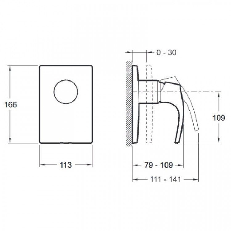 Смеситель для душа Jacob Delafon Symbol E98712-CP