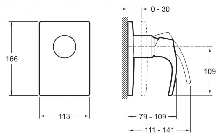 Смеситель для душа Jacob Delafon Symbol E98712-CP