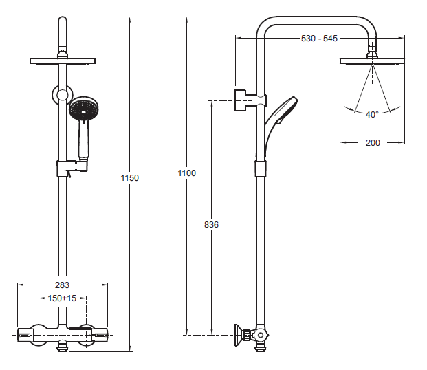 Душевая система Jacob Delafon July E5523-CP