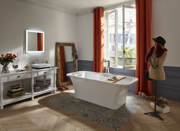 Однорычажный напольный смеситель для ванны/душа Jacob Delafon AVID E97367-CP