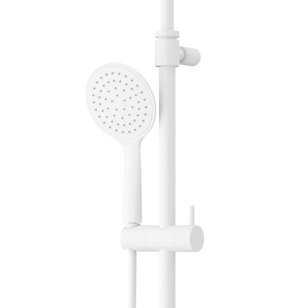 Душевая стойка телескопическая, с изливом с верхним и ручным душем с тонкой ручкой Cezares LEAF-CVDA-30-L-NOP