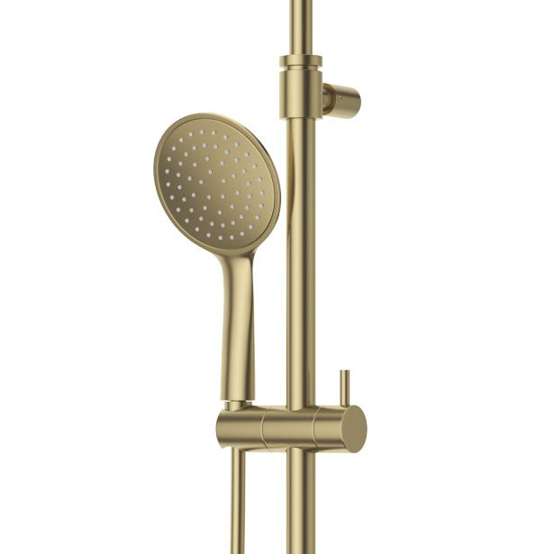 Душевая стойка телескопическая, с изливом с верхним и ручным душем с тонкой ручкой Cezares LEAF-CVDA-30-L-NOP