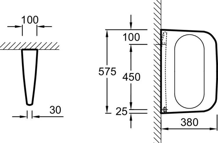 Керамическая разделительная панель Jacob Delafon ПРОФЕССИОНАЛЬНОЕ ОБОРУДОВАНИЕ E1599-00