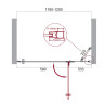 Душевая дверь в нишу BELBAGNO KRAFT-B-12 BelBagno KRAFT-B-12-60/40-C-Cr-R