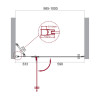 Душевая дверь в нишу BELBAGNO KRAFT-B-12 BelBagno KRAFT-B-12-60/40-C-Cr-R