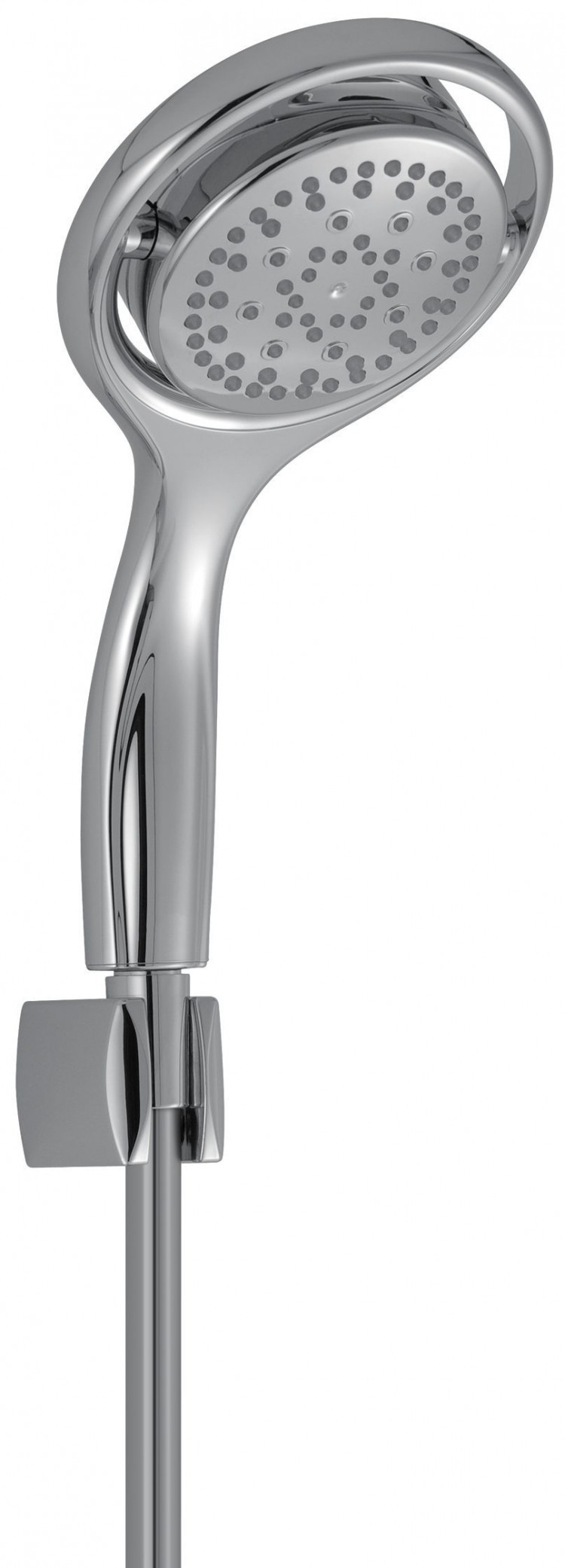 Душевой комплект с настенным держателем, шлангом и 4-х режимным ручным душем Jacob Delafon FLIPSIDE E15891-CP