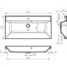 База под раковину подвесная с двумя выкатными ящиками 900x450x600 BelBagno MARINO-H60-900-2C-SO-RW-P