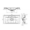 База под раковину подвесная с двумя выкатными ящиками 900x450x600 BelBagno MARINO-H60-900-2C-SO-RW-P