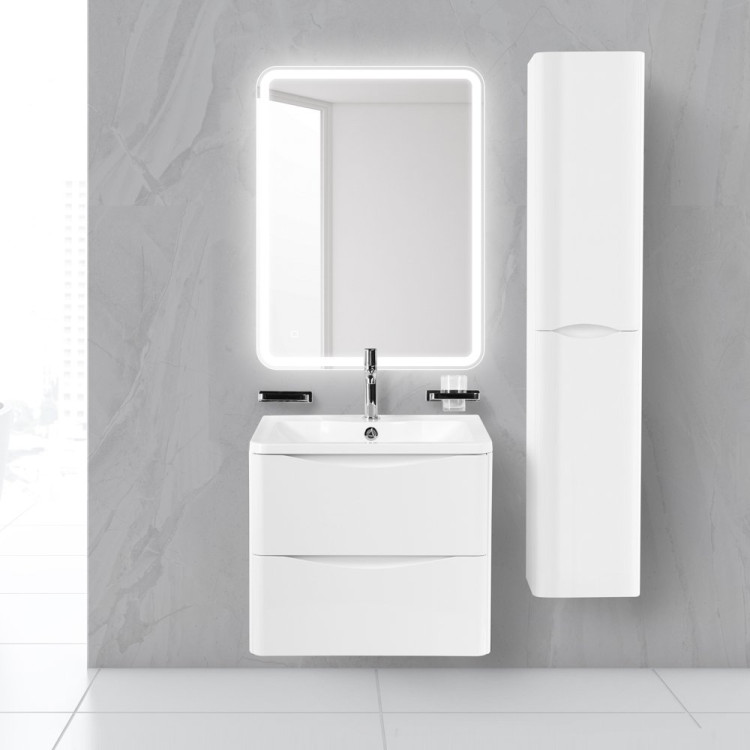 База под раковину подвесная с двумя выкатными ящиками 700x450x500 Cezares ACQUA-700-2C-SO-BL
