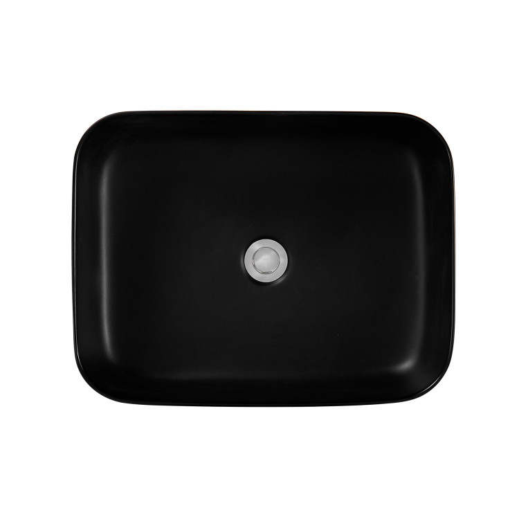 Раковина накладная для установки на столешницу Aquatek ВЕГА AQ5515-MB 500*390*130, матовый черный