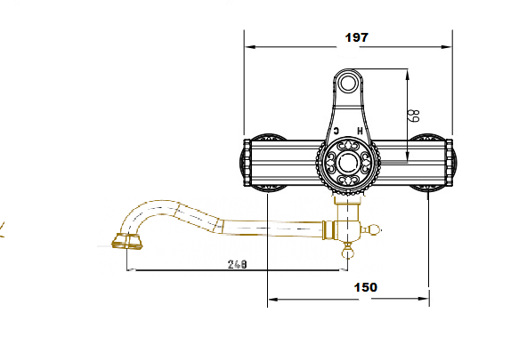 Смеситель для раковины Bronze de Luxe Windsor 10111