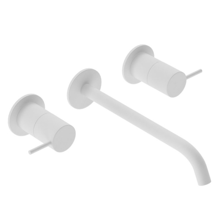 Смеситель для раковины встраиваемый, на три отверстия с тонкими ручками Cezares LEAF-BLI3L-L-NOP