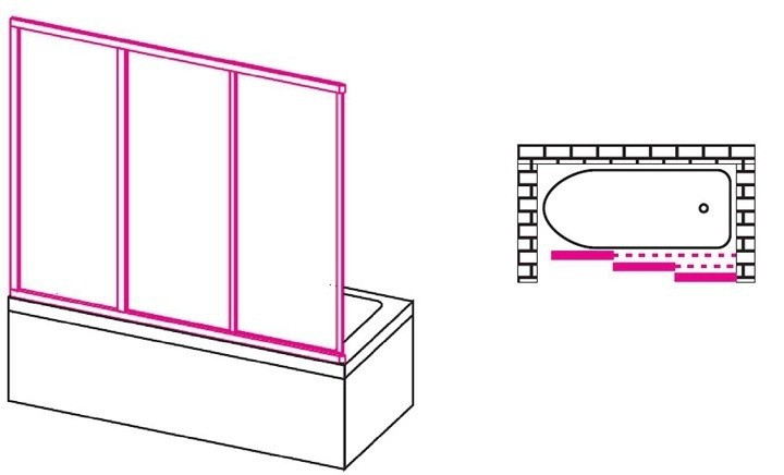Шторка для ванны Ravak AVDP3-180